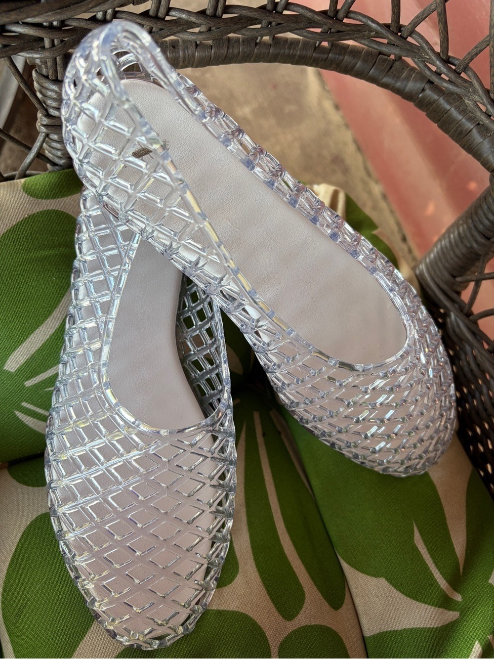 Gap Jelly Ballet Shoes Flats 1980s New With Sticker 9 Clear Summer Vacation - Picture 1 of 6
